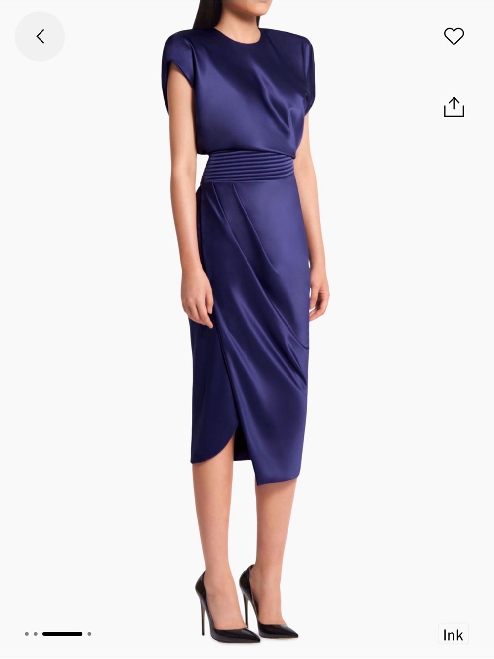 Zhivago Ink Purple Draped Midi Dress